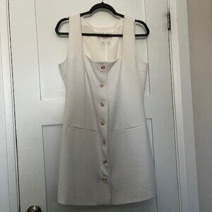 White Button-Up Dress